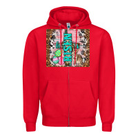 Red western he is risen with rabbit Zipper Hoodie - TumblerDesignByShophia