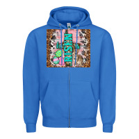 True Royal western he is risen with rabbit Zipper Hoodie - TumblerDesignByShophia
