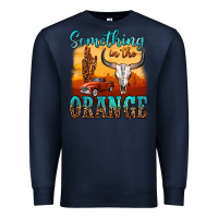 Navy something in the orange Premium Sweatshirt - OliviaCreatesArt