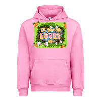 Fuchsia Pink Oh how he loves us Easter Day Urban Hoodie - LillyAllenDesigns