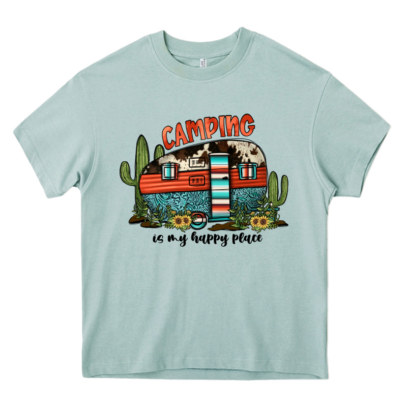 Camping Is My Happy Place Heavy Core Tee by JahusDesignShop | Teevron
