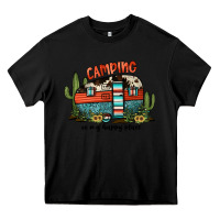 Black camping is my happy place Heavy Core Tee - JahusDesignShop