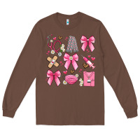 Chestnut coquette bow nurse Long Sleeve Tee - Artiststas