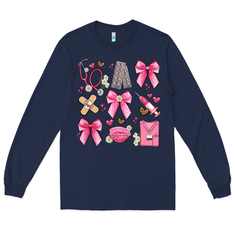 Coquette Bow Nurse Long Sleeve Tee by Artiststas | Teevron