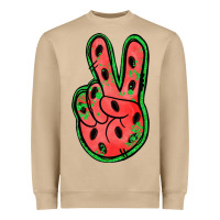 Watermelon Peace Sign Heavyweight Sweatshirt | Teevron