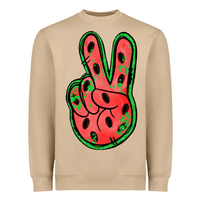 Watermelon Peace Sign Heavyweight Sweatshirt by Jasminsmagicworld | Teevron