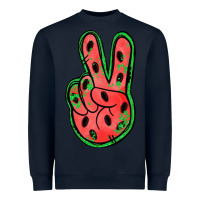 Navy watermelon peace sign Heavyweight Sweatshirt - Jasminsmagicworld