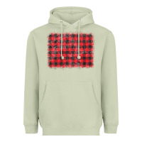 Matcha distressed buffalo plaid background Heavyweight Hoodie - CowCowDesign
