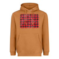 Meerkat distressed buffalo plaid background Heavyweight Hoodie - CowCowDesign