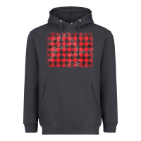 Smoke distressed buffalo plaid background Heavyweight Hoodie - CowCowDesign