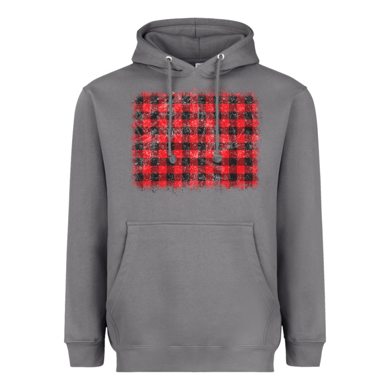 Distressed Buffalo Plaid Background Heavyweight Hoodie by CowCowDesign | Teevron