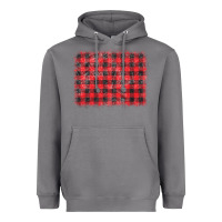 Storm distressed buffalo plaid background Heavyweight Hoodie - CowCowDesign