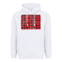 White distressed buffalo plaid background Heavyweight Hoodie - CowCowDesign