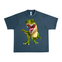 Midnight Navy T-rex Urban Heavy Tee - MaliasSmallBusiness