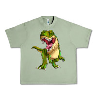 Oil Green T-rex Urban Heavy Tee - MaliasSmallBusiness