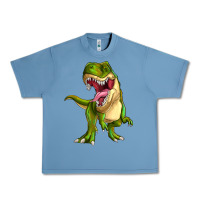 Pebble Blue T-rex Urban Heavy Tee - MaliasSmallBusiness