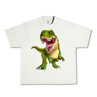 Pistachio T-rex Urban Heavy Tee - MaliasSmallBusiness
