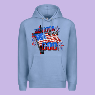 One Nation Under God 4th Of July Premium Hoodie Designed By Cowgirlartshop