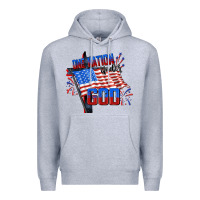 Heather Grey One nation under god 4th of july Premium Hoodie - CowGirlArtShop