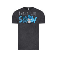 Vintage Black let it snow Vintage Tee - JahusDesignShop