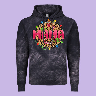 Mama Christmas Lights Vintage Hoodie Designed By Maliassmallbusiness