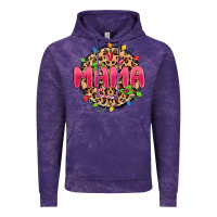 Cloud Purple mama christmas lights Vintage Hoodie - MaliasSmallBusiness