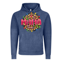 Vintage Denim mama christmas lights Vintage Hoodie - MaliasSmallBusiness