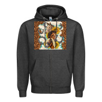 Charcoal Heather horses with sunflowers Zipper Hoodie - TumblerDesignByShophia