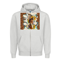 Dove Grey horses with sunflowers Zipper Hoodie - TumblerDesignByShophia