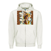 Oatmeal Heather horses with sunflowers Zipper Hoodie - TumblerDesignByShophia