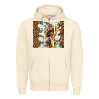 Sandshell horses with sunflowers Zipper Hoodie - TumblerDesignByShophia