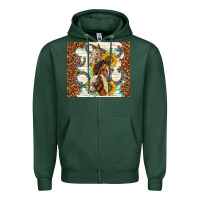 Sports Green horses with sunflowers Zipper Hoodie - TumblerDesignByShophia