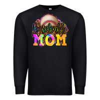 Black baseball mom Premium Sweatshirt - OliviaCreatesArt