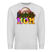 Dove Grey baseball mom Premium Sweatshirt - OliviaCreatesArt