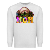 Oatmeal Heather baseball mom Premium Sweatshirt - OliviaCreatesArt