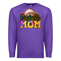 Purple baseball mom Premium Sweatshirt - OliviaCreatesArt