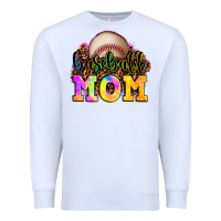 White baseball mom Premium Sweatshirt - OliviaCreatesArt