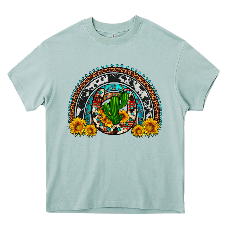 Cactus Sunflower Horseshoe Rainbow Heavy Core Tee by Artiststas | Teevron