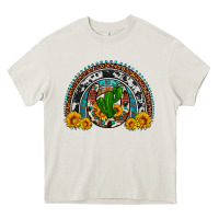 Cream cactus sunflower horseshoe rainbow Heavy Core Tee - Artiststas