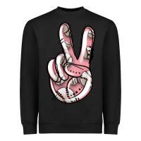 Black baseball peace sign Heavyweight Sweatshirt - Jasminsmagicworld