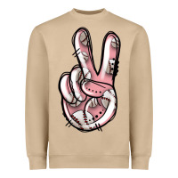 Baseball Peace Sign Heavyweight Sweatshirt | Teevron