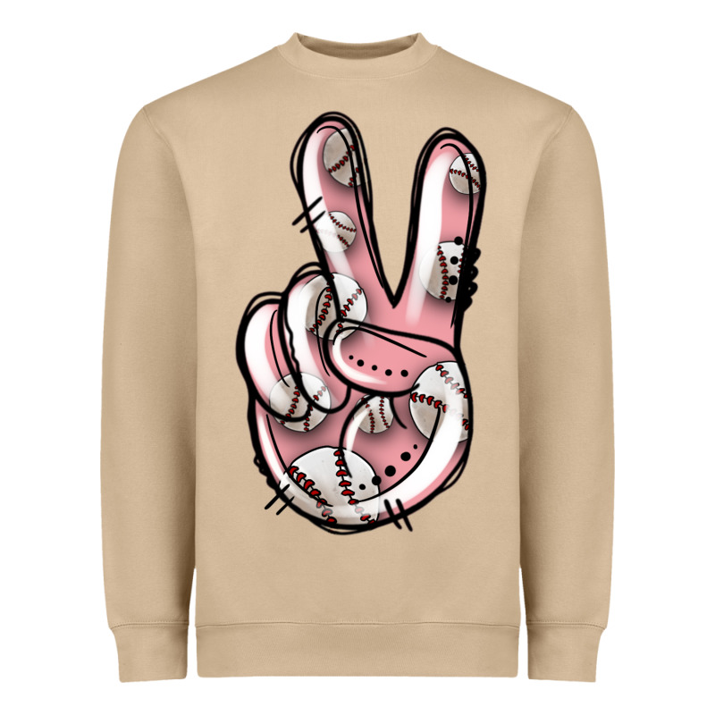 Baseball Peace Sign Heavyweight Sweatshirt by Jasminsmagicworld | Teevron