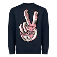 Navy baseball peace sign Heavyweight Sweatshirt - Jasminsmagicworld