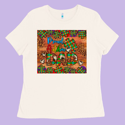 Proud Autism Dad Ladies Tee Designed By Artiststas