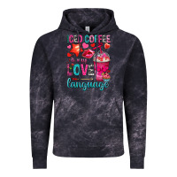 Cloud Black iced coffee is my love language Vintage Hoodie - NancyCooperArtShop