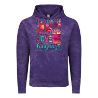 Cloud Purple iced coffee is my love language Vintage Hoodie - NancyCooperArtShop