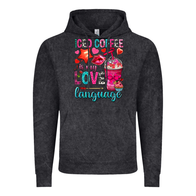 Iced Coffee Is My Love Language Vintage Hoodie by NancyCooperArtShop | Teevron