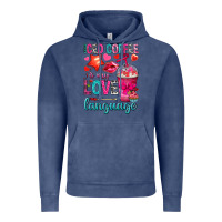 Vintage Denim iced coffee is my love language Vintage Hoodie - NancyCooperArtShop