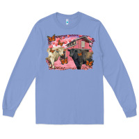 Colony Blue valentine's day barn and black angus with charolais Long Sleeve Tee - RanaPortraitStore