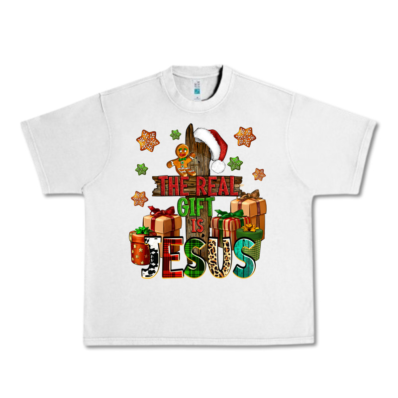 The Real Gift Is Jesus Urban Heavy Tee by NancyCooperArtShop | Teevron